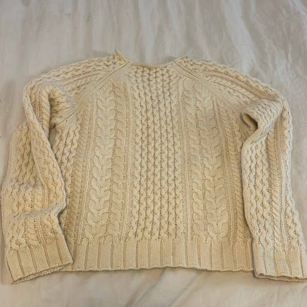 Pendleton Shetland wool fisherman Swearer- Cream- size S Small